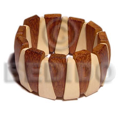 hand made Elastic wood bangle bayong natural white Wooden Bangles
