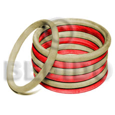 natural wood colored bangle 6mm / 65mm in diameter   clear coat finish/ price per piece - Wooden Bangles