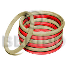 hand made Natural wood colored bangle 6mm Wooden Bangles