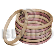 natural wood colored bangle 6mm / 65mm in diameter   clear coat finish/ price per piece - Wooden Bangles