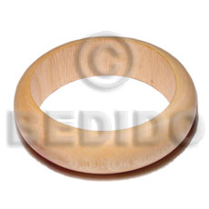 ambabawod wood rounded wood   protective clear coat bangle / ht= 1 inch / 65mm inner diameter / 82mm outer diameter - Wooden Bangles