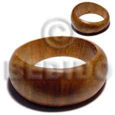 graduated bayong wood bangle    clear coat finish /front ht= 35mm back ht= 20mm / outer diameter = 82mm / 65mm inner diameter - Wooden Bangles