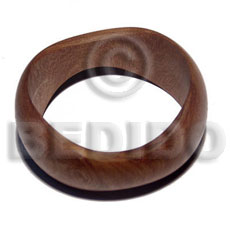 hand made Madre de cacao round sloped Wooden Bangles