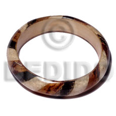 wood bangle  laminated buri/raffia/tinalak  ht=15mm thickness=8mm inner diameter=60 mm - Wooden Bangles