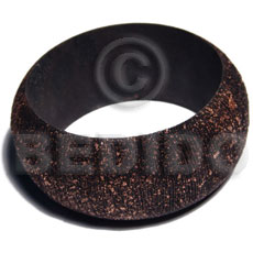 Natural wood bangle in black Wooden Bangles