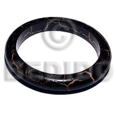 Natural wood bangle in blackcrackle Wooden Bangles