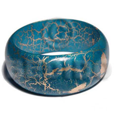 hand made Natural wood bangle in ocean Wooden Bangles