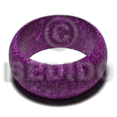 h=40mm thickness=10mm inner diameter=65mm nat. wood bangle in marbled texture brush paint / violet tones - Wooden Bangles