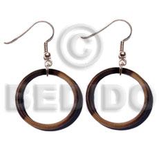 Dangling 35mmx5mm ring camagong Wooden Earrings