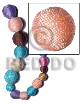 Wrapped Wood Beads