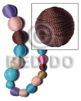 Wrapped Wood Beads