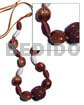 Capsule Wrapped Wood Beads Rubber