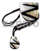 Black Leather Thong Teardrop Pendant