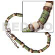 Green 4-5mm Coco Heishe Nat.