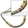 Green 4-5mm Coco Pokalet./white Clam
