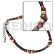 2-3mm Coco Black Heishe Red/nat.