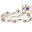 Lavender Floral Cowrie Shell Belt