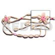 Pink Floral Cowrie Shell Belt