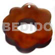 40mm Golden Amber Horn Flower