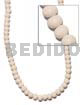 White Bone Beads 7mmx9mm