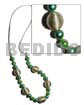 20mm Wrapped Wood Beads Golden