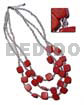 3 Graduated Rows Glass Beads