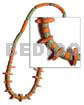Orange/green 4-5mm Coco Heishe Matching