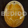Oval MOP Skin Flower Carving