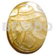 Oval MOP Hat Lady Carving