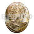 Oval Blacklip Lady Carving 50mmx40mm