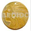Round MOP Indian Face Carving