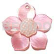 45mm Pink Hammershell Flower Carved