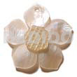 45mm Natural Hammershell Flower Carved