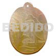45mm Oval MOP Bird Design