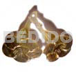 H=40mmxw=55mm Twin Blacklip Flower Carving