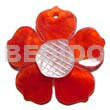 Red 35mm Hammershell Flower Grooved