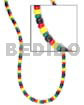 4-5mm Coco Pokalet Rasta Necklace