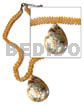 Clear & Orange Glass Beads
