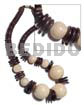 Polished Nat. White Wood Beads