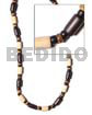 Black/white Wood Tube Coco Pokalet