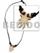 Cord Bone Marijuana Shaped Pendant