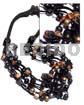 5 Graduated Layers Black Satin