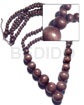 2 Rows 8mm Round Wood