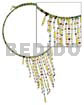 Dangling Green Tones Glass Beads