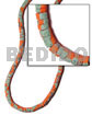 7-8mm Coco Heishe Orange Splashing