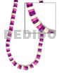 4-5mm Coco Heishe White/pink/violet Combinationnation