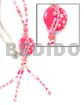 Pink 3 Tassle Disc Shaped