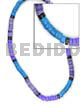 4-5mm Coco Heishe Blue/lilac/violet Combination