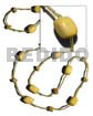 Yellow Wood Beads/ Coco Square