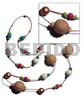 25mm Abaca Wrapped Wood Beads